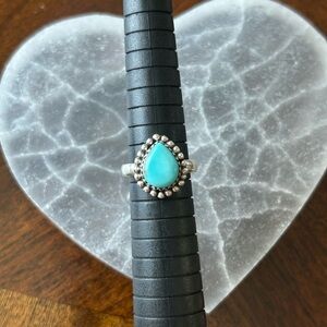 Sterling silver kingman turquoise ring